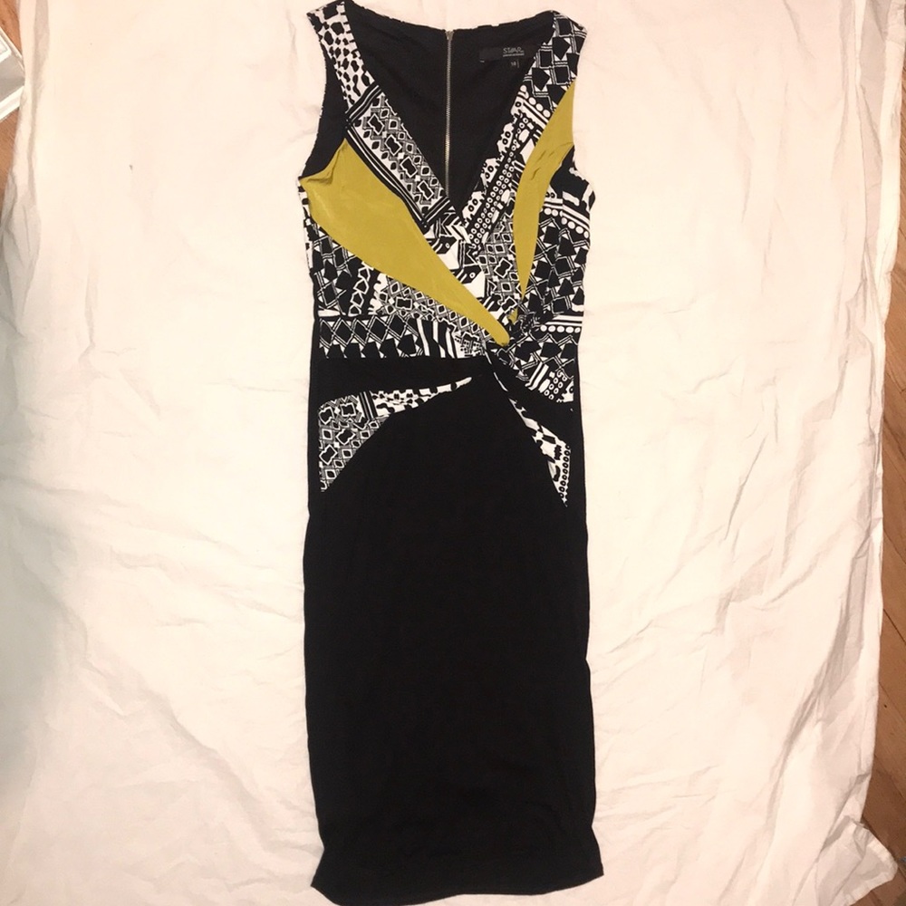 Julian Macdonald UK print top stretch dress